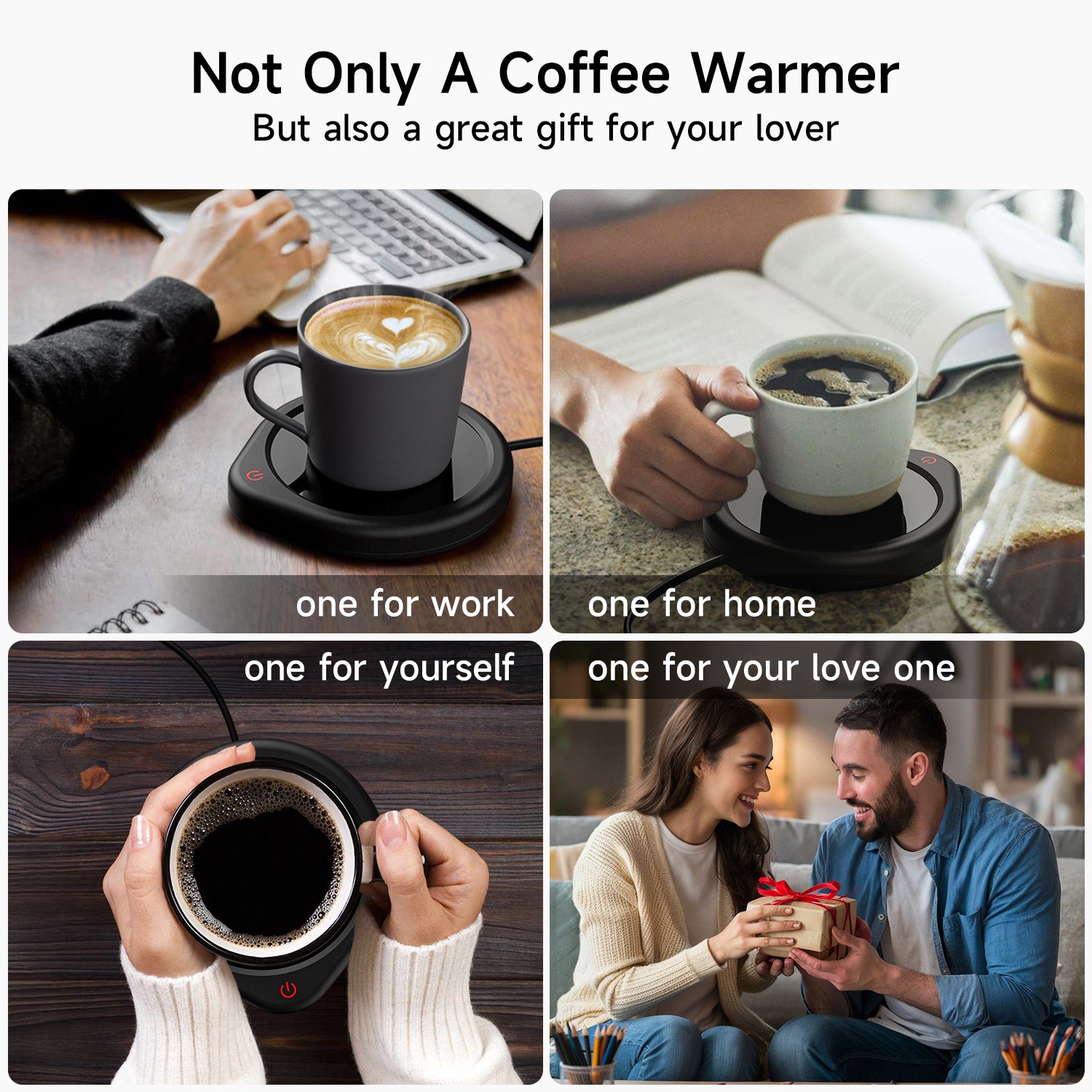 【2-Pack Mug Warmer Set 】 Double the Warmth for Work and Home, Perfect for Gifting!