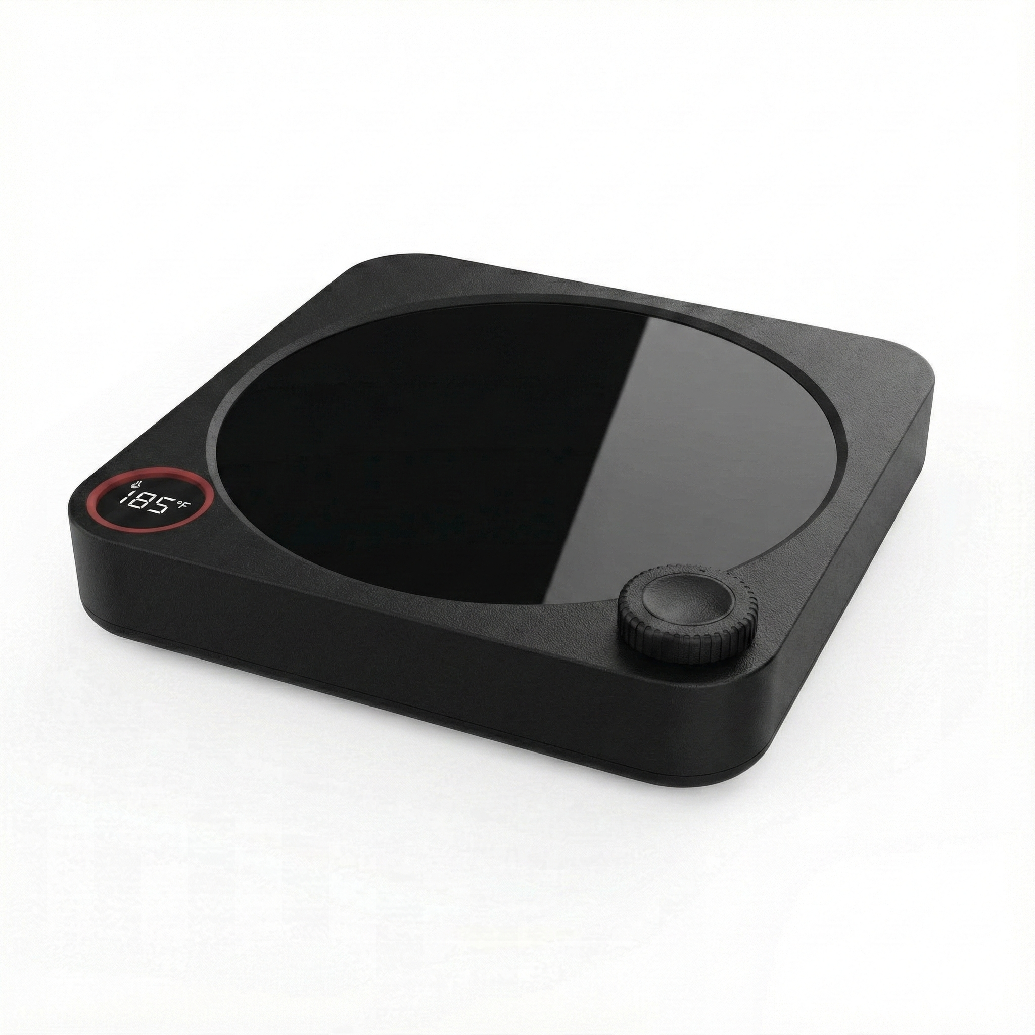 【Feavour】Coffee Mug Warmer for Desk, Electric Cup Heater for Tea Milk Beverages with 131–185°F Adjustable Temperature Display & Rotary Knob, Auto Shut Off Timer Mug Sensor, Candle Wax Heating Plate, Ideal Gift Accessory