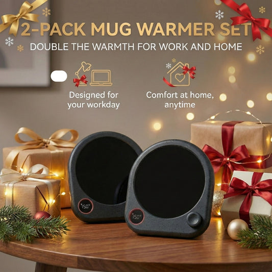 【2-Pack Coffee Mug Warmer Set 】 Perfect for Work, Home, and Gifting!