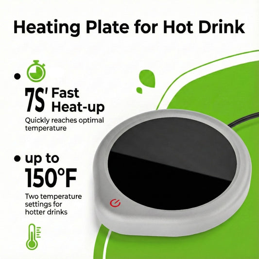 【Grey】Coffee Mug Warmer with Auto Shut Off,Smart Coffee Warmer ET-02