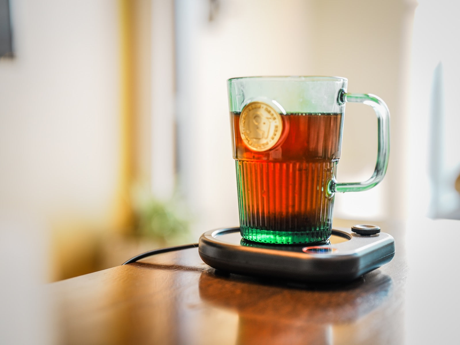 CT-01 and a glass mug in natural daylight